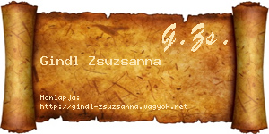 Gindl Zsuzsanna névjegykártya